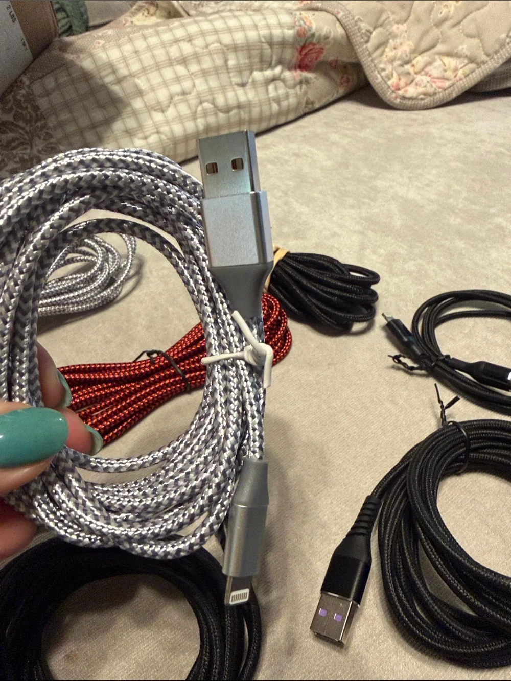 Universal USB Charging Cables – Black, Red, Gray – multiple lengths